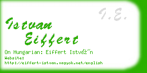 istvan eiffert business card